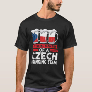 Camiseta membro oficial de uma equipe bebendo checa