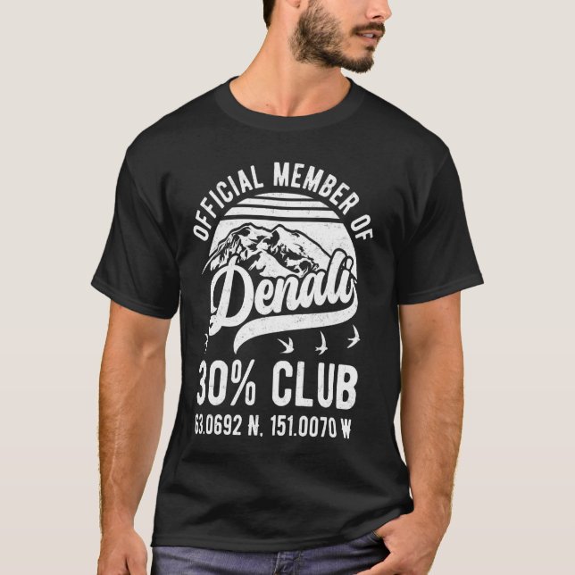 Camiseta Membro Oficial do Nacional Denali 30 Club Alaska (Frente)