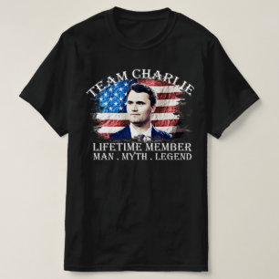 Camiseta Membro Vitalício da Equipe Charlie Homem Mito Lend