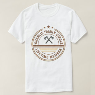 Camiseta Membro Vitalício da Equipe Charlie Nome Divertido