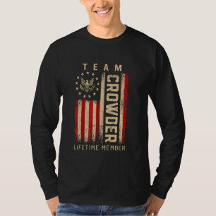Camiseta Membro Vitalício da Equipe CROWDER Bandeira Americ