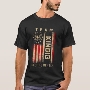 Camiseta Membro Vitalício da Equipe KINDIG Bandeira America