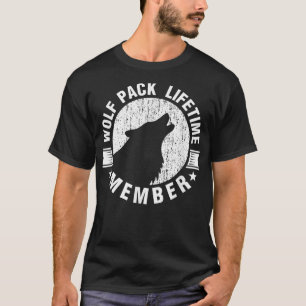 Camiseta Membro Vitalício do Grupo de Lobos Uivando Aflito