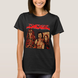 Camiseta Membros da Banda Budgie Retrato Clássico de Rock M