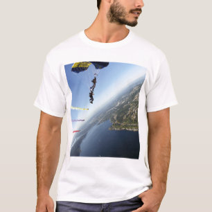 Camiseta Membros da equipe do pára-quedas do marinho dos