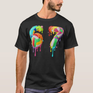 Camiseta Meme 67 Número Seis 6 Sete 7 Gotas de Sorvete