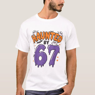 Camiseta Meme Assombrado 67 Seis Sete 6-7 Piada da Internet