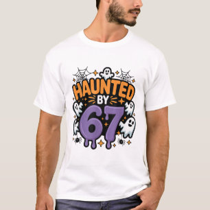 Camiseta Meme Assombrado 67 Seis Sete 6-7 Piada da Internet