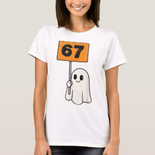 Camiseta Meme Assombrado 67 Seis Sete 6-7 Piada Divertida d