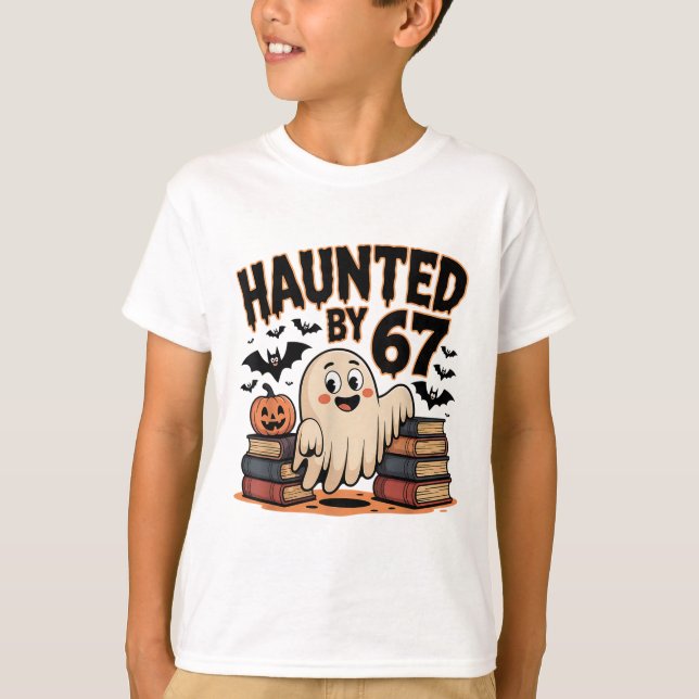 Camiseta Meme Assombrado 67 Seis Sete 6-7 Piada Divertida d (Frente)