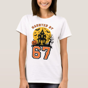 Camiseta Meme Assombrado 67 Seis Sete 6-7 Piada Divertida d