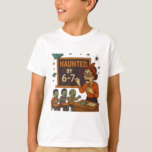 Camiseta Meme Assombrado 67 Seis Sete 6-7 Piada Divertida d (Frente)
