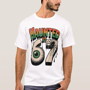 Camiseta Meme Assombrado 67 Seis Sete 6-7 Piada Engraçada d