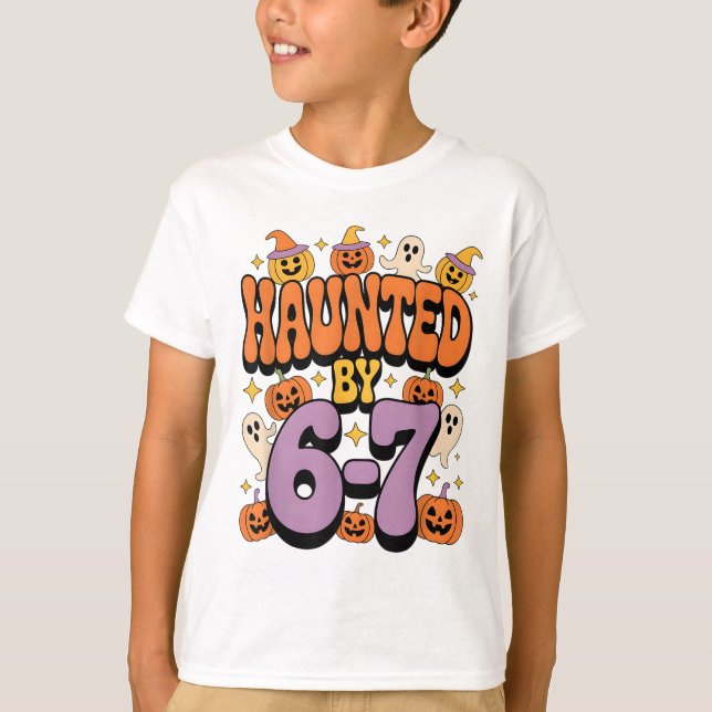 Camiseta Meme Assombrado 67 Seis Sete 6-7 Piada Engraçada d (Frente)