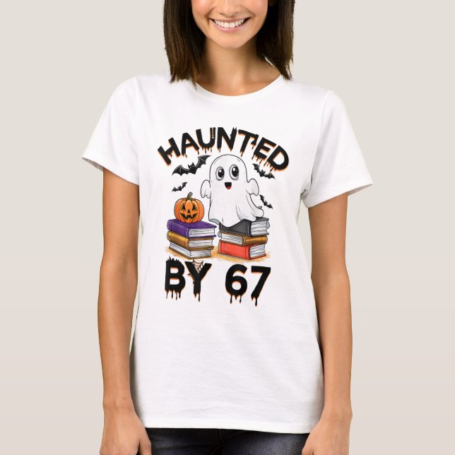 Camiseta Meme Assombrado 67 Seis Sete 6-7 Piada Engraçada d (Frente)