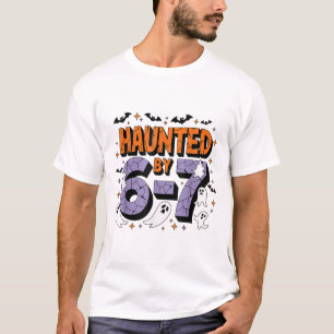 Camiseta Meme Assombrado 67 Seis Sete 6-7 Piada Engraçada d