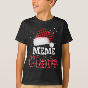 Camiseta Meme Claus Christmas Red Xadrez Pajama Match
