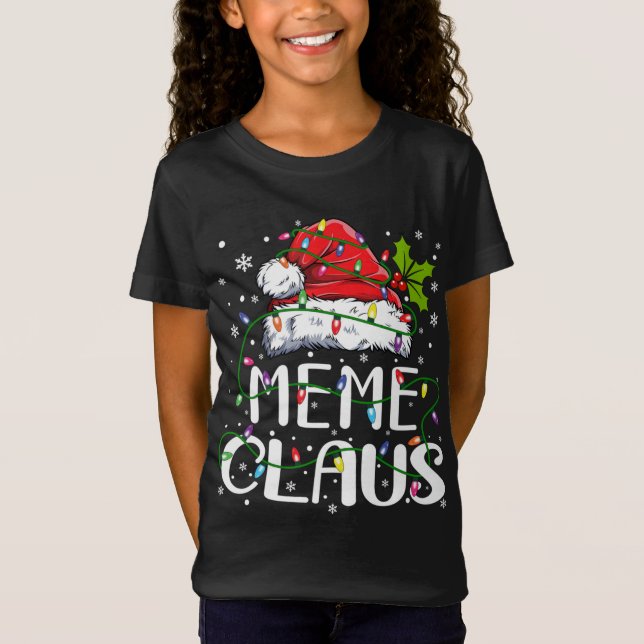 Camiseta Meme Claus Christmas Santa Hat Matando Família Xma (Frente)