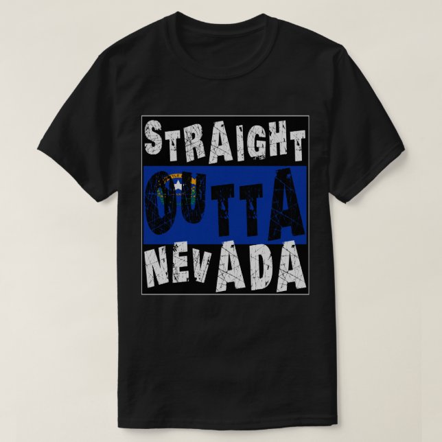 Camiseta Meme CUSTOM Straight Outta Nevada (Frente do Design)