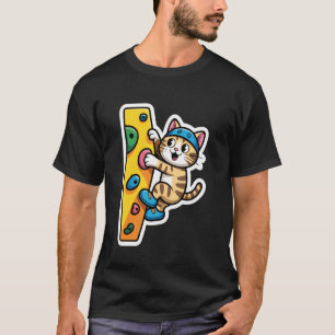 Camiseta Meme da Parede de Escalada do Gato