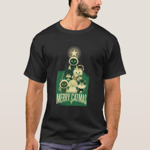 Camiseta Meme de Árvore de Natal do Gato Feliz Natal Gatês