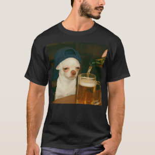 Camiseta Meme de cachorro engraçado de Chihuahua cerveja Me
