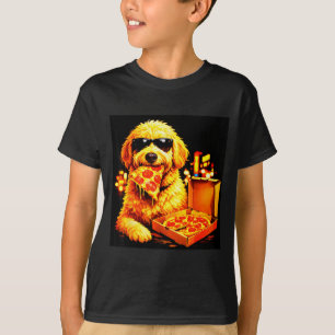Camiseta Meme de cachorro goldendoodle meme com óculos de s