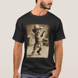 Camiseta Meme de Cachorro Schnauzer Cowboy Bobalhão Engraça