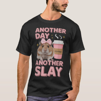 Camiseta Meme de Café Engraçado Outro Dia Outro Sucesso Kaw