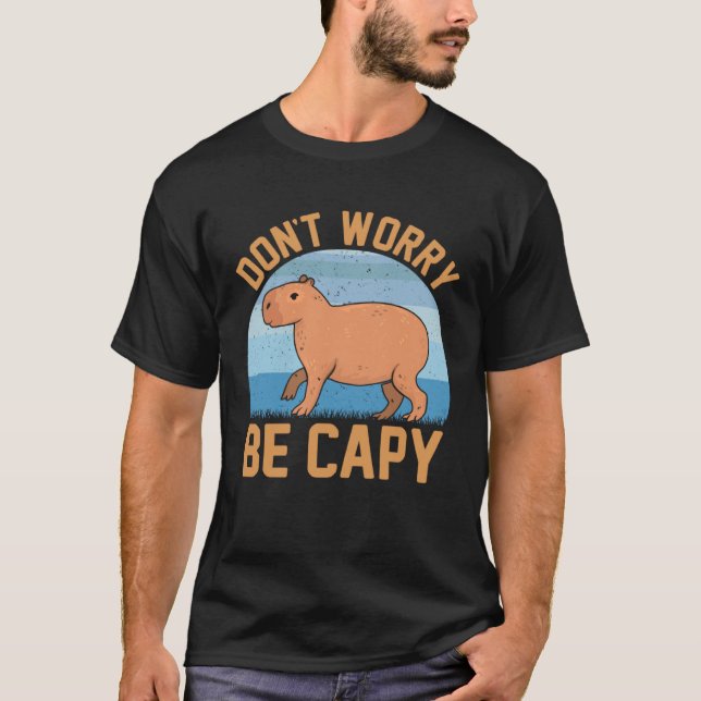 Camiseta Meme de capivara Seja Capy (Frente)