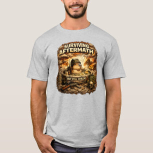 Camiseta Meme de Capivara Sobrevivendo ao Pós-Desa