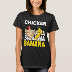 Camiseta Meme de Dança de Frango Banana Engraçado para Cria