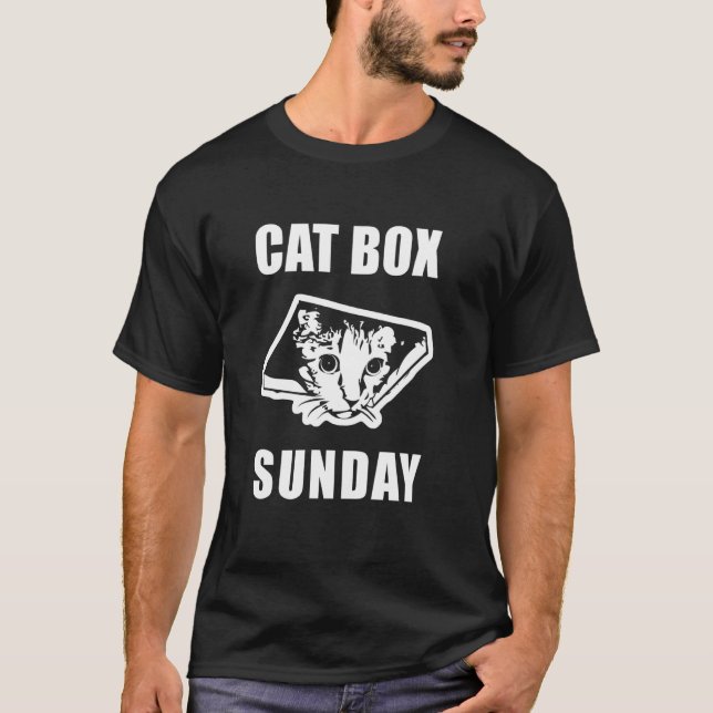 Camiseta Meme de Domingo da Caixa de Gato (Frente)