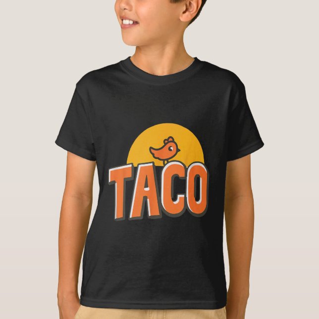 Camiseta Meme de Frango Engraçado Taco da Moda Trump Sempre (Frente)