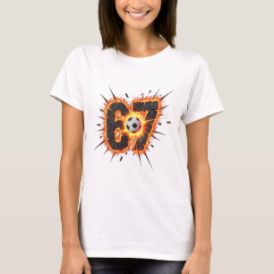 Camiseta Meme de futebol engraçado 6 7 Seis Sete 67