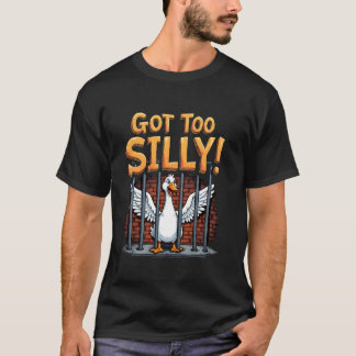 Camiseta Meme de Ganso Engraçado Ficou Muito Bobo Amantes d