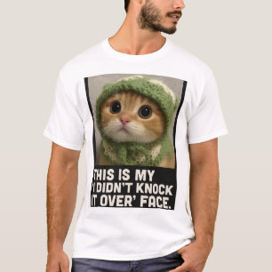 Camiseta Meme de Gatinho Fofo – “Eu Não Derrubei”
