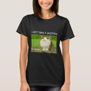 Camiseta Meme de Gato Coruja Bobo Não Aguenta Mais 