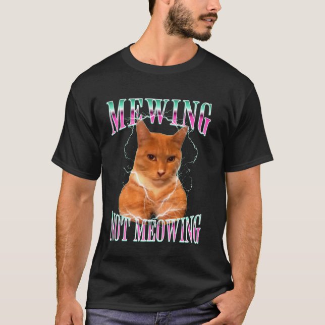 Camiseta Meme de Gato Miando Miando Não Miando (Frente)