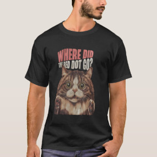 Camiseta Meme de Gato Ponto Vermelho Amante de Gatos