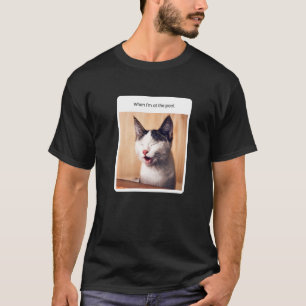 Camiseta Meme de Gato Quando Estou Na Piscina Natação Féria