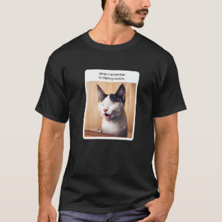 Camiseta Meme de Gato Quando Eu Me Lembro da Temporada de P
