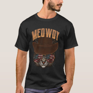 Camiseta Meme de Gato Texas Meowdy Western Cowboy Música Co