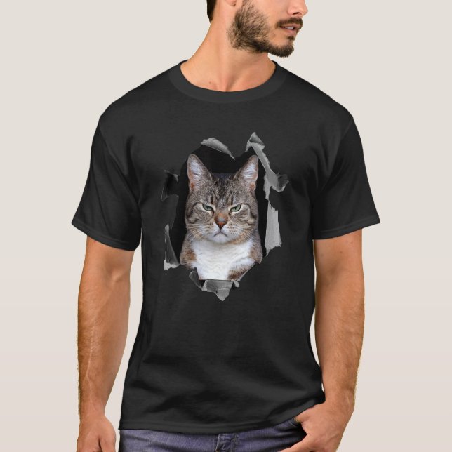 Camiseta meme de gato zangado rabugento (Frente)