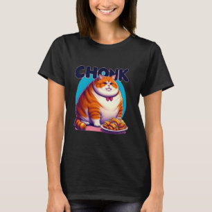 Camiseta Meme de Gatos Gordinhos Engraçados, Gato Chonk Pre