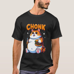 Camiseta Meme de Gatos Gordos Engraçados, Gato Chonk Presen