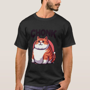 Camiseta Meme de Gatos Gordos Engraçados, Gato Chonk Presen