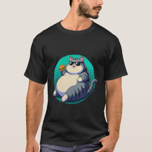 Camiseta Meme de Gatos Gordos Engraçados, Gato Chonk Presen