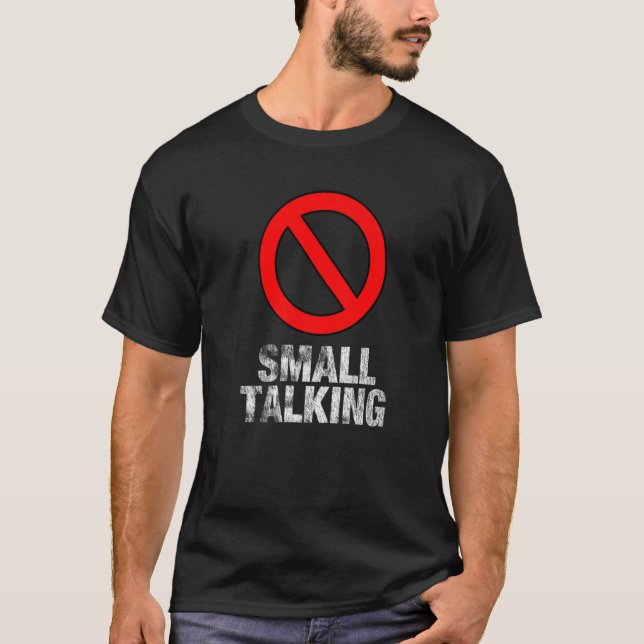 Camiseta Meme de Introvertido Antissocial Sem Conversa Miúd (Frente)