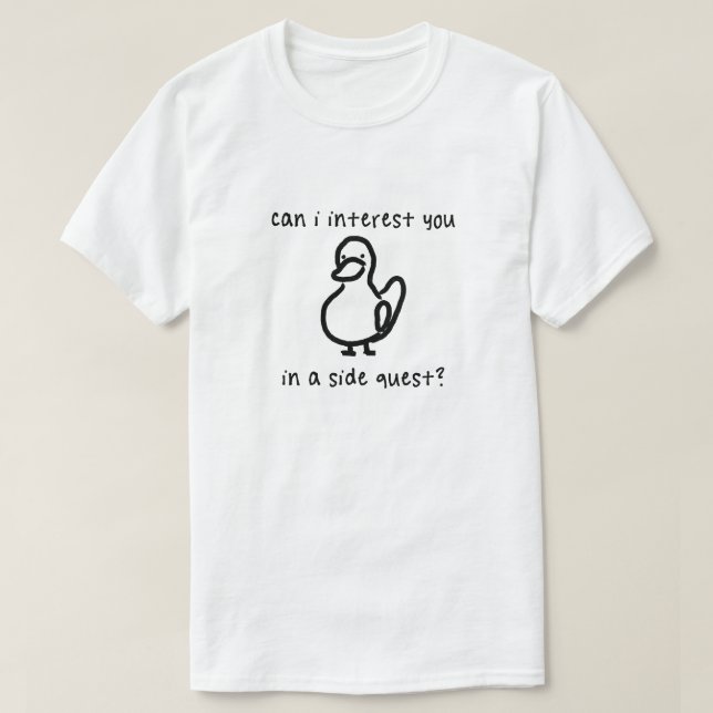 Camiseta Meme de Jogo de Missão Secundária (Frente do Design)
